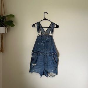 Wild Fable Distressed Overalls
